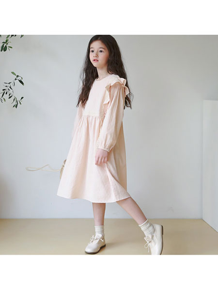 J KIDS童装品牌2020春夏棉麻宽松连衣裙