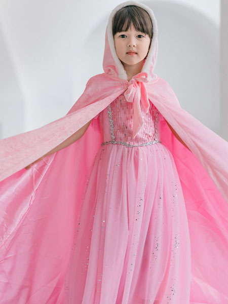 帕芭比童装品牌2020春夏爆款女童披风大斗篷防寒典雅气质
