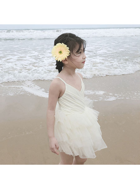童装品牌2020春夏韩国ins儿童泳衣女女童小中大童纱纱裙式公主游泳衣可爱仙女泳装