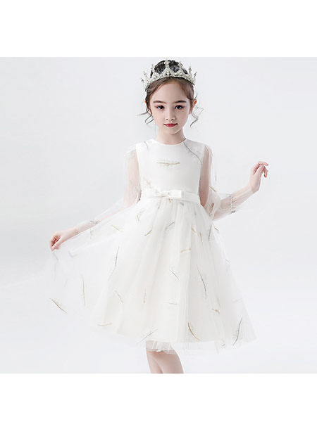 童装品牌2020春夏女童蓬蓬裙表演服刺绣儿童纱裙韩版童装连衣裙
