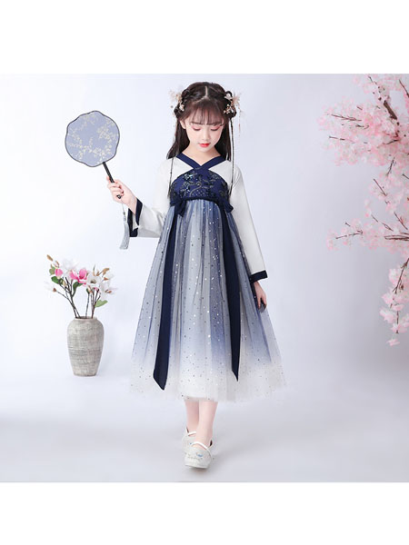 赖氏童装品牌2020春夏洋气女童连衣裙六一儿童节表演服中大童公主礼裙