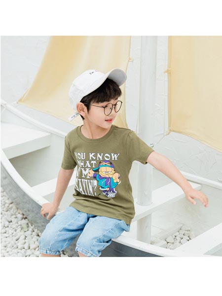 童装品牌2020春夏韩版潮童短袖亲子T恤家庭装