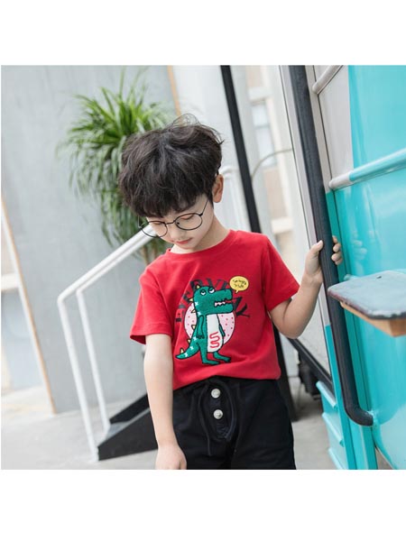 童装品牌2020春夏韩版潮童短袖亲子T恤家庭装