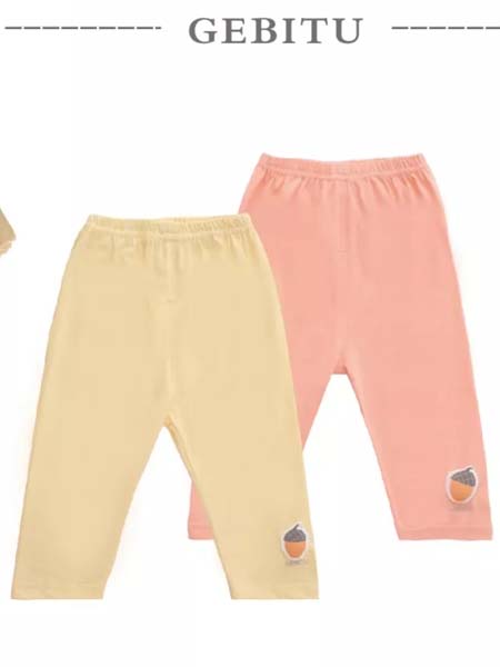 哥比兔童装品牌2020春夏长裤黄色粉色