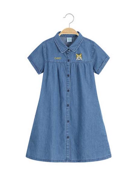 Bossini Kids堡狮龙童装品牌2020春夏牛仔连衣裙