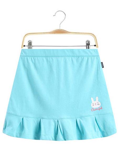 童装品牌2020春夏蓝色短裙