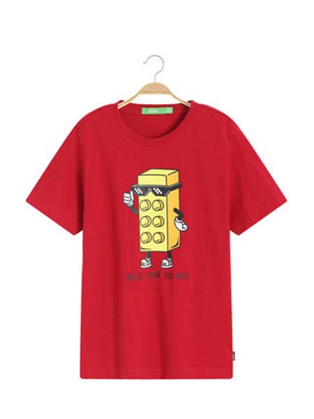 Bossini Kids堡狮龙童装品牌2020春夏积木印花T恤