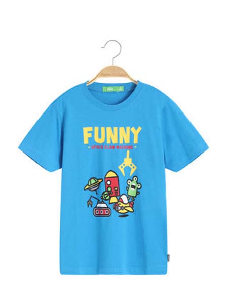 Bossini Kids堡狮龙童装品牌2020春夏机器印花T恤
