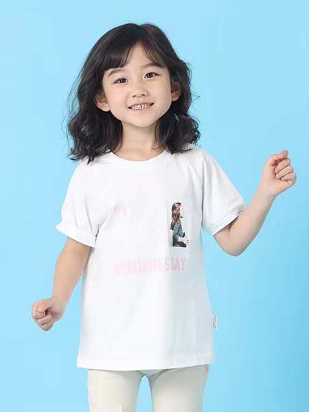 金点·韩e童社童装品牌2020春夏白色T恤