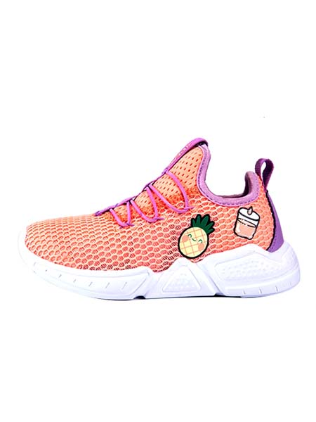 匹克儿童童装品牌2020春夏浅粉红菠萝女童儿童休闲鞋