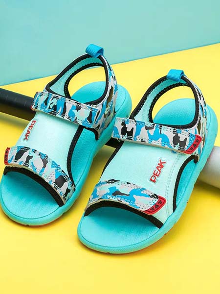 匹克儿童童装品牌2020春夏清晰蓝色儿童凉鞋