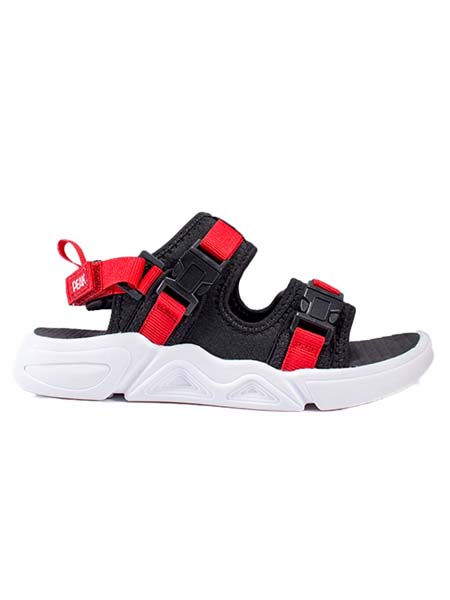 匹克儿童童装品牌2020春夏大红色黑色儿童凉鞋