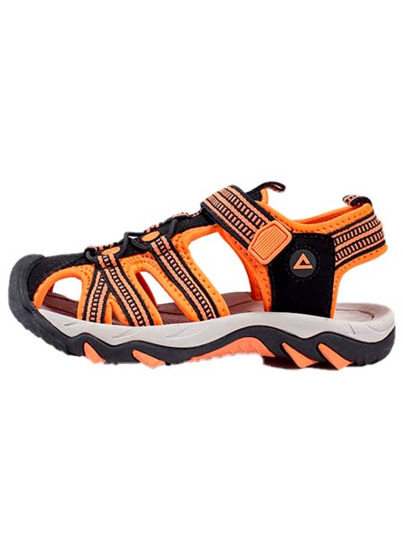 匹克儿童童装品牌2020春夏橙色黑色男子儿童凉鞋