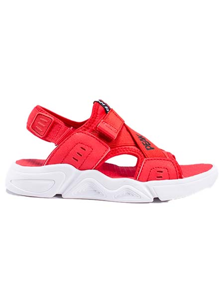 匹克儿童童装品牌2020春夏大红色白底儿童凉鞋