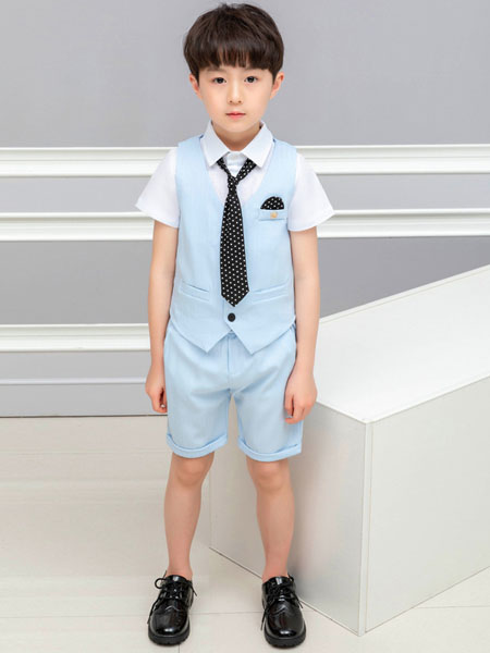 童装品牌2020春夏男童两件套小西装男童套装儿童新款西服礼服