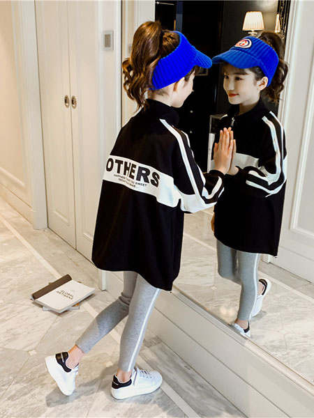 滑板猫童装品牌2020春夏女童休闲套装洋气儿童中大童韩版两件套