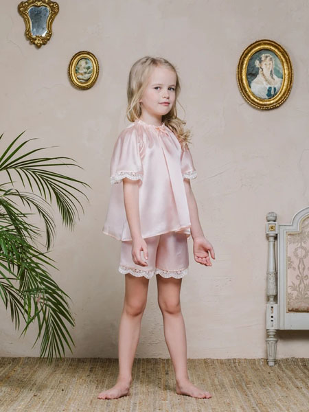 amiki童裝品牌2020春夏純棉輕膚透氣短袖睡衣套裝