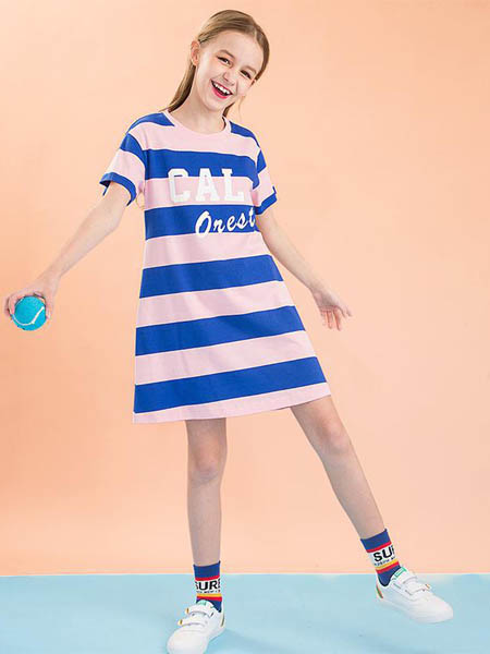 安娜与杰西童装品牌2020春夏时尚女童短款迷你连衣裙
