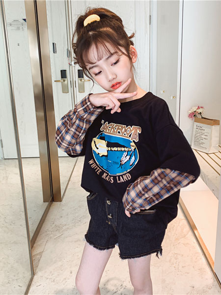童装品牌2020春夏童装女童长袖T恤新款儿童打底衫韩版t中大童女孩上衣