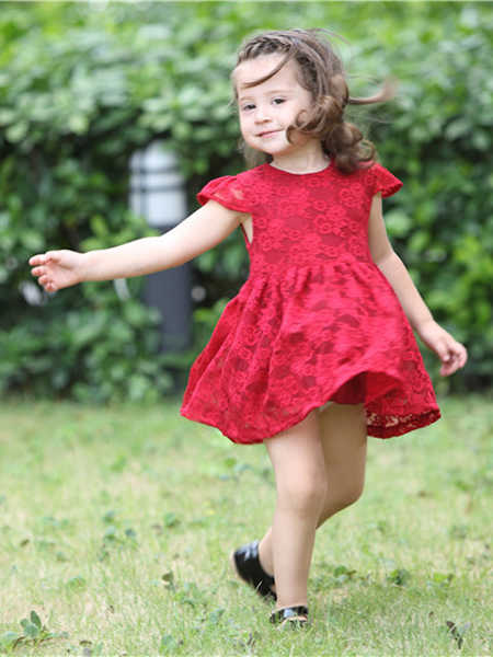 拉比童装品牌2020春夏女童小花童连衣裙