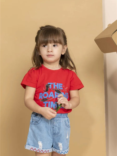 童装品牌2020春夏红色T恤