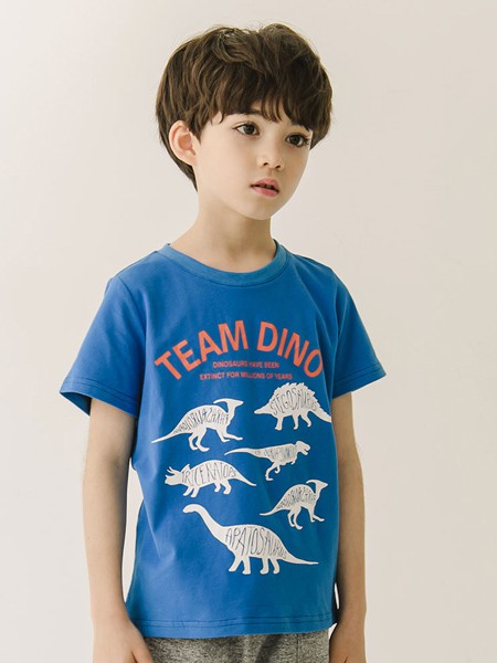 童装品牌2020春夏蓝色T恤