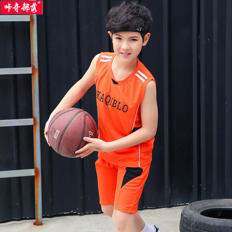 童装品牌2020春夏儿童运动服新款中大童无袖背心短裤套装男孩篮球服两件套