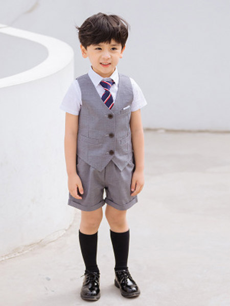 玩酷熊校服园服2020春夏2020新款儿童马甲短袖童套装幼儿园服