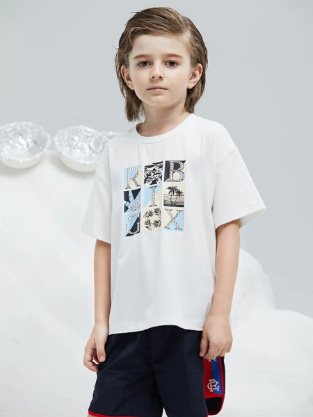 瑞比克童装品牌2020春夏白色T恤