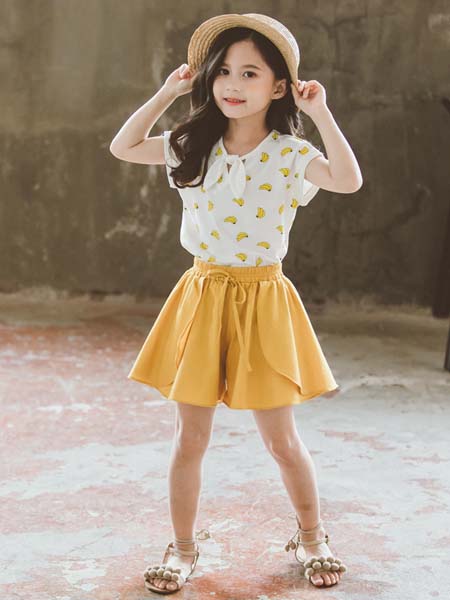 2020春夏女童新款韩版中大童洋气时尚吊带背心儿童夏装时髦两件套