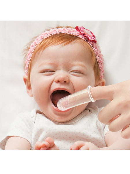 haakaa婴童用品宝宝牙刷0-1-2岁婴儿刷牙口腔舌苔婴幼儿手指套硅胶软毛儿童乳牙