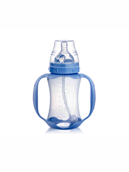Babisil婴童用品特宽口径玻璃感温吸管奶瓶
