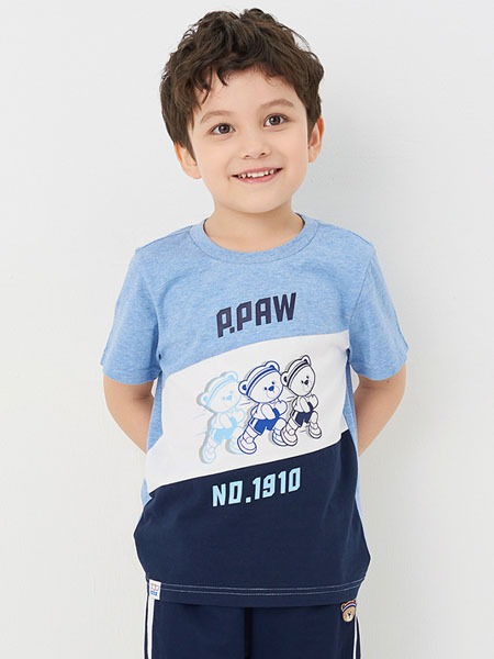 PawinPaw童装品牌2020春夏新款纯棉男童休闲T恤
