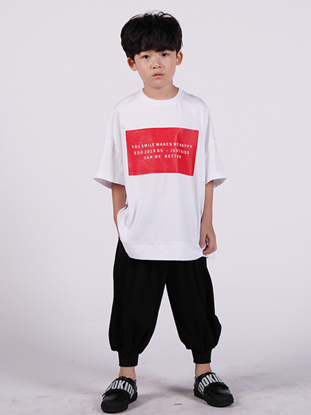 edo KIDS一度童装品牌2020春夏红色白色T恤