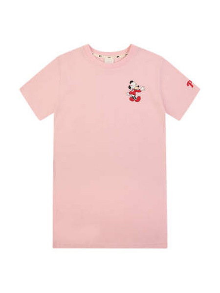 童装品牌2020春夏女童迪士尼米奇联名图运动短袖T恤连衣裙