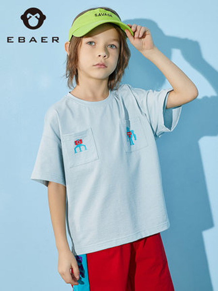 一贝皇城童装品牌2020春夏男童短袖T恤儿童上衣2020夏装新款中大童儿童半袖体恤潮