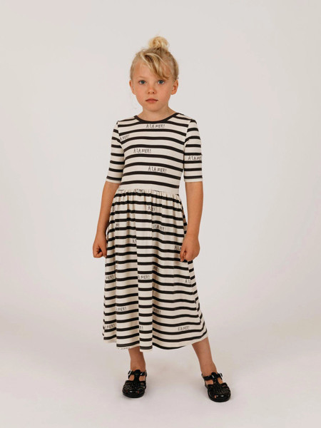 scoutandcokids童装品牌2020春夏黑白条纹连衣裙