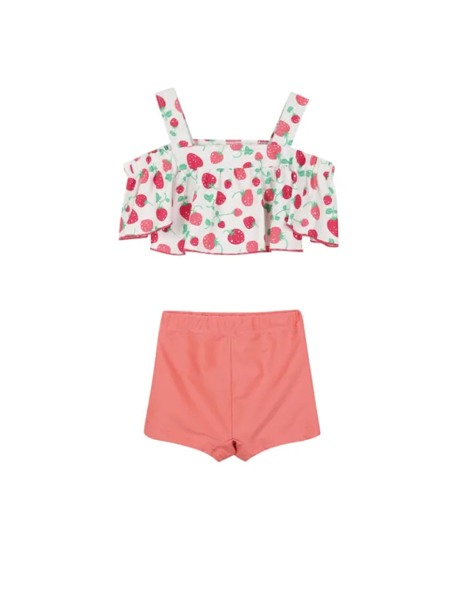 Rag Mart童装品牌2020春夏草莓图案吊带上衣粉色短裤