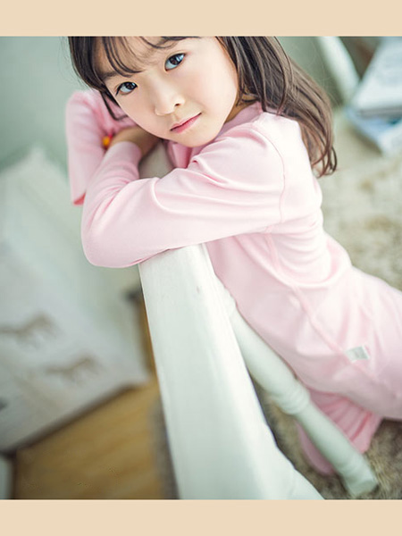 盛凯·安琪童装品牌2020春粉色家居服套装长袖