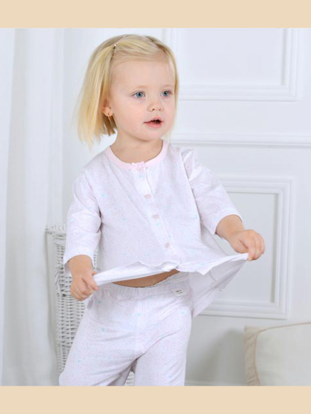 盛凯·安琪童装品牌2020春白色家居服套装