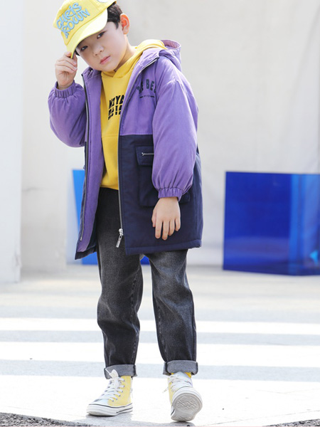 玛玛米雅童装品牌2020秋冬紫色藏蓝色外套