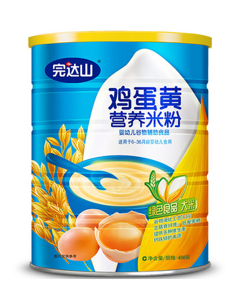完达山婴儿食品完达山奶粉鸡蛋黄营养米粉450g/罐 6月以上使用