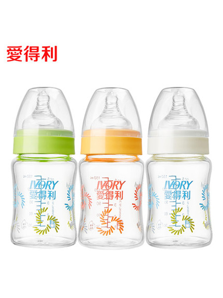 爱得利/贝芬妮诗婴童用品宽口径新生婴儿玻璃奶瓶组初生奶瓶储奶150mL三支装