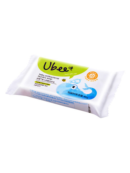 婴童用品ubee婴儿洗衣皂洋槐香儿童植物肥皂80g*20块新老包装随机
