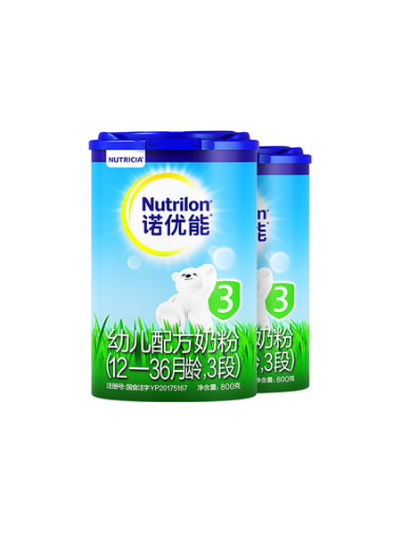 诺优能婴儿食品Nutrilon诺优能奶粉3段幼儿配方2罐装1-3岁 牛栏奶粉