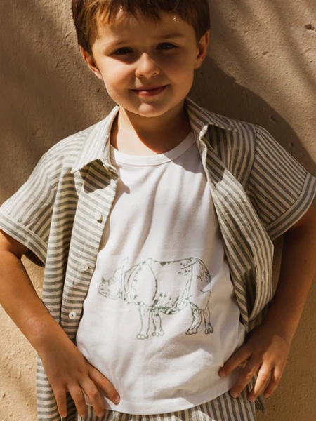 bellevieparis.童装品牌2020春夏衬衫条纹衬衫短袖