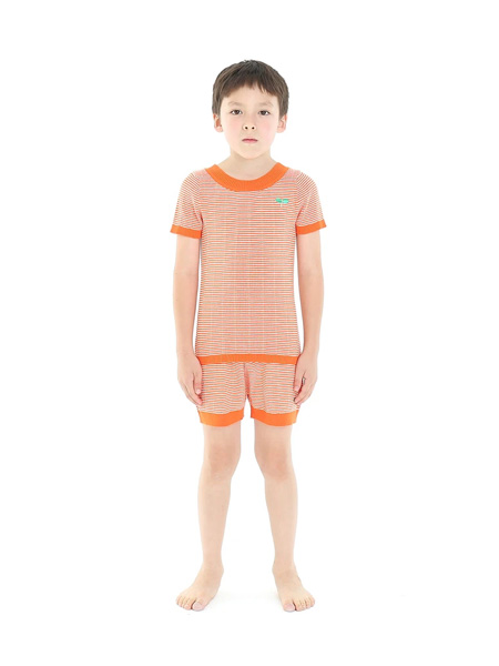 knit-planet童装品牌2020春夏条纹针织短袖套装