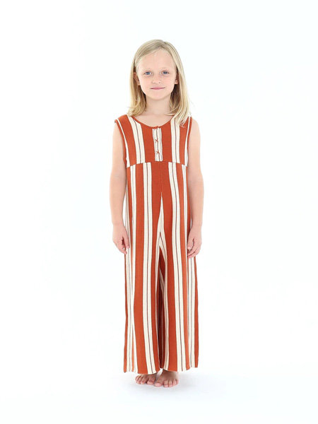 knit-planet童装品牌2020春夏红白条纹连体衣