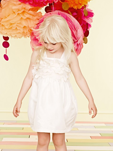 milkmagazine童装品牌2020春夏甜美白色吊带裙