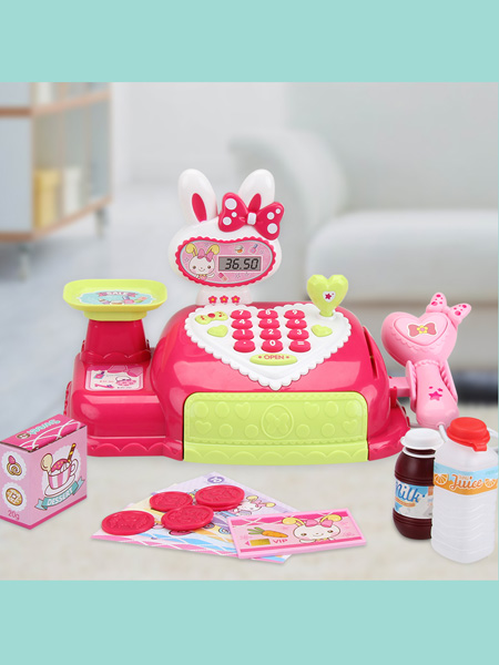 婴童玩具粉红兔收银机